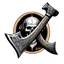 Halligan And Axe tattoo design idea