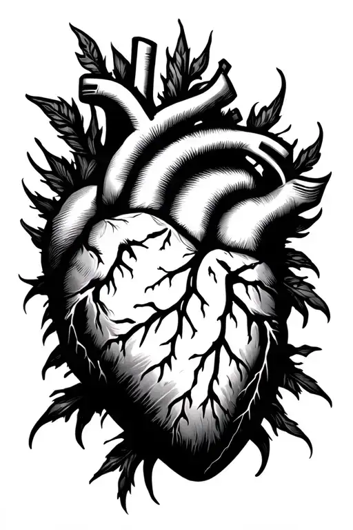 Protected Heart tattoo design idea