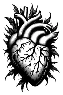 Protected Heart tattoo design idea