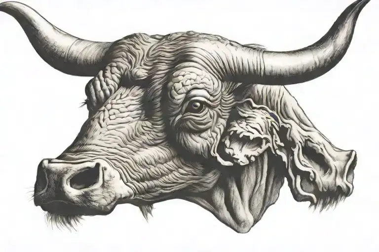 bull head tattoo tattoo design idea