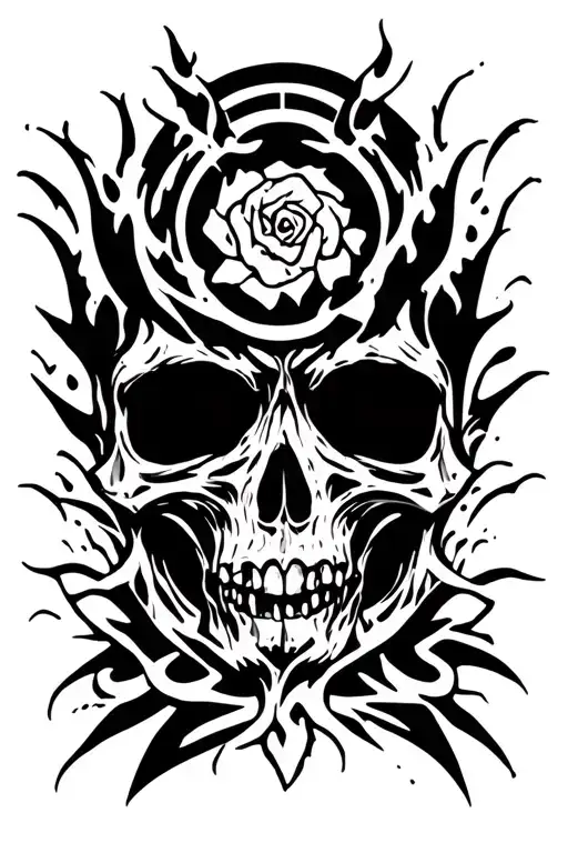 graveyard tattoo design idea