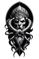 Shellback,king Neptune tattoo design idea