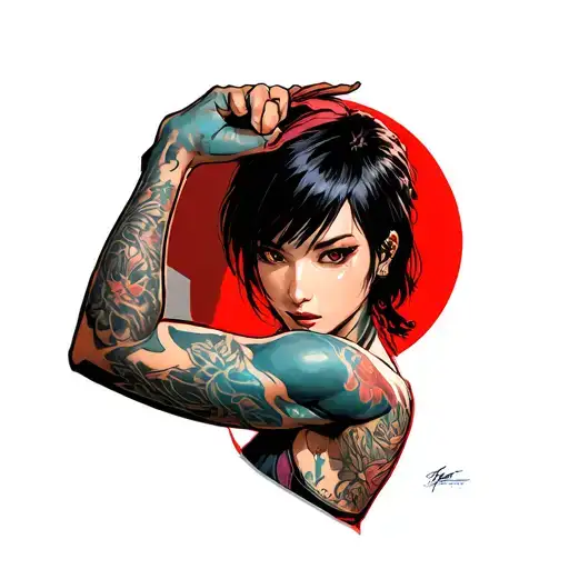 ada wong dark tattoo biceps curto tattoo design idea
