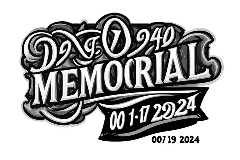 "01-07-1960 to 02-19-2024" memorial tattoo for dad tattoo design idea