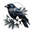 midnight sun Alaska fireweed raven Yukon tattoo design idea
