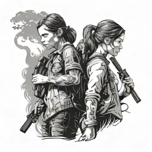 the last of us ellie smoke blunt tattoo design idea