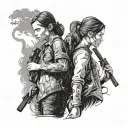 the last of us ellie smoke blunt tattoo design idea