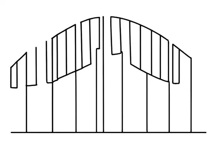 piano keys simple tattoo design idea