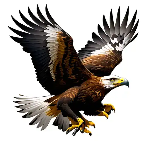 african eagle soaring tattoo design idea