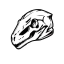 "Dinosaur skull" motorcycle helmet tattoo design idea