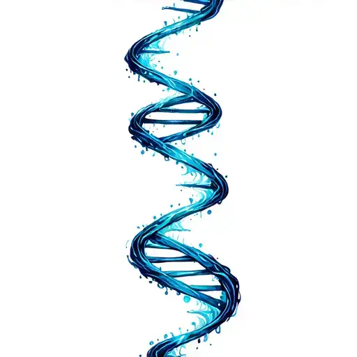 aurora ribbons, melting vortex, transculent sound waves forming, dna , life tattoo design idea