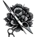 Hairdressing scissors tattoo design idea