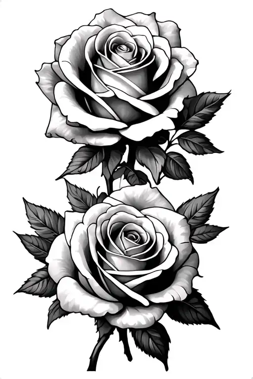 roses in memory of my grandmother  tattoo design idea