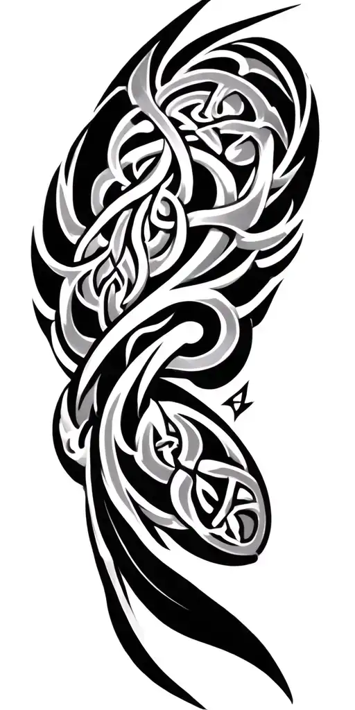 celtic tribal patterns tattoo design idea