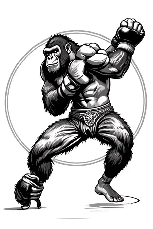 muay thai  gorilla hand wraps feet wraps teep tattoo design idea