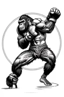 muay thai  gorilla hand wraps feet wraps teep tattoo design idea