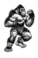 muay thai  gorilla hand wraps feet wraps teep tattoo design idea