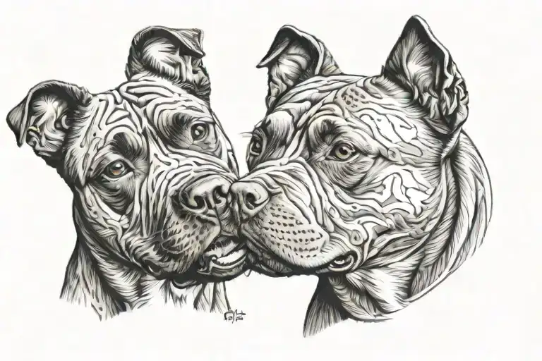 staffy tattoo design idea