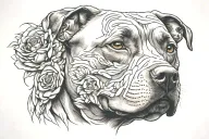 staffy tattoo design idea