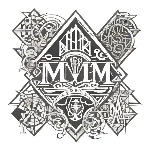 name of someone who died his initial MM money mafia tattoo design idea