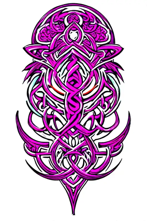 celtic mandala gemini sign tattoo design idea