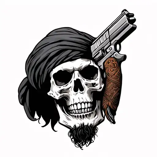 sidhu moosewala hand tatoo gun and skull tattoo design idea