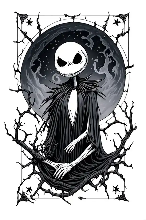 nightmare before christmas tattoo design idea