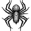 Spider with web knee cap  tattoo design idea
