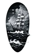 nautical map tattoo design idea