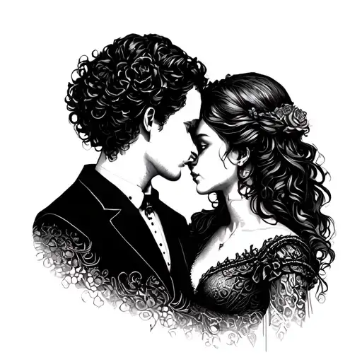 till death do us part for two people tattoo design idea