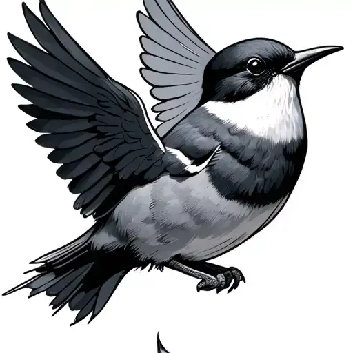 swallow bird tattoo design idea