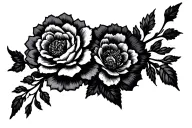 let them 41 with flowers intertwined tattoo design idea