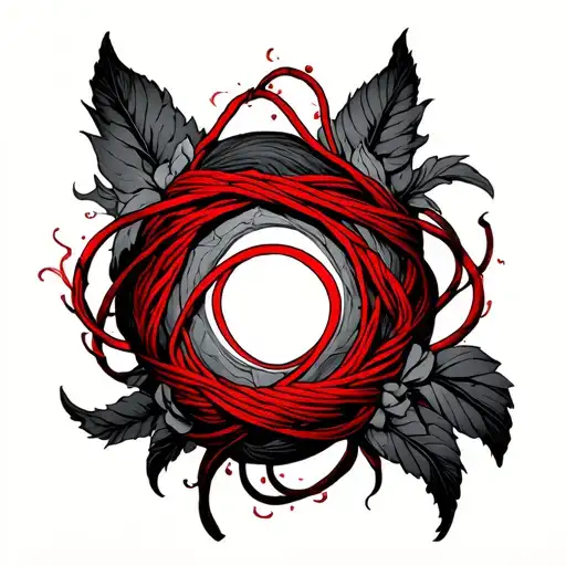 Red String Of Fate tattoo design idea