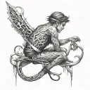 hidden suicidal thoughts tattoo design idea