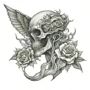 hidden suicidal thoughts tattoo design idea