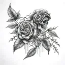 hidden suicidal thoughts tattoo design idea
