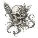 hidden suicidal thoughts tattoo design idea