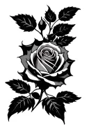 rose with the names Charles Priscilla Tori deva symbol tattoo design idea