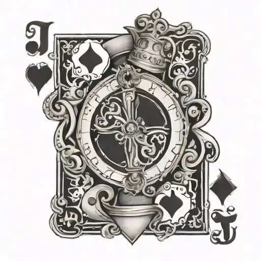 jack of hearts card tattoo design idea