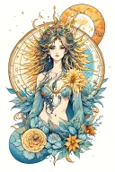 virgo sun, scorpio rising, cancer moon surrounded tattoo design idea