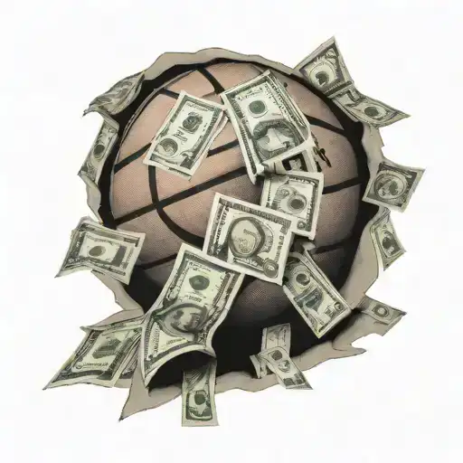 Money, Basketball , 2000 in numbers tattoo design idea