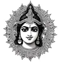 Create surya chandra bhatathanatyam  jewelry tattoo design idea