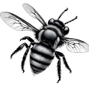 Fine Line Bee tattoo design idea