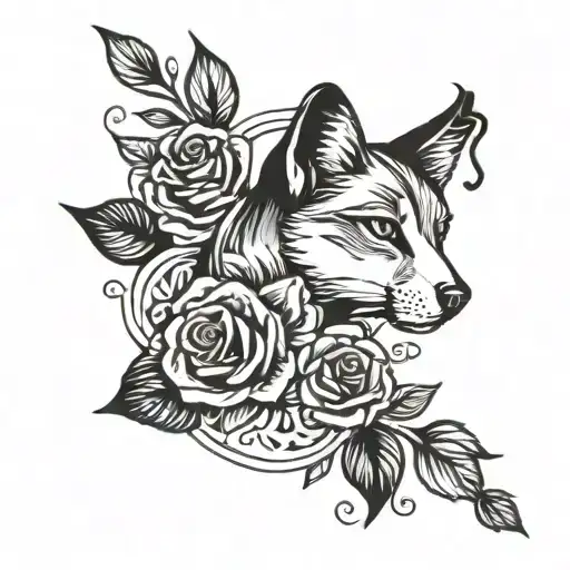 Specifically wrist-middle size to small tattoo. A semicolon, but instead of the point, a paw print, with red roses aroun tattoo design idea