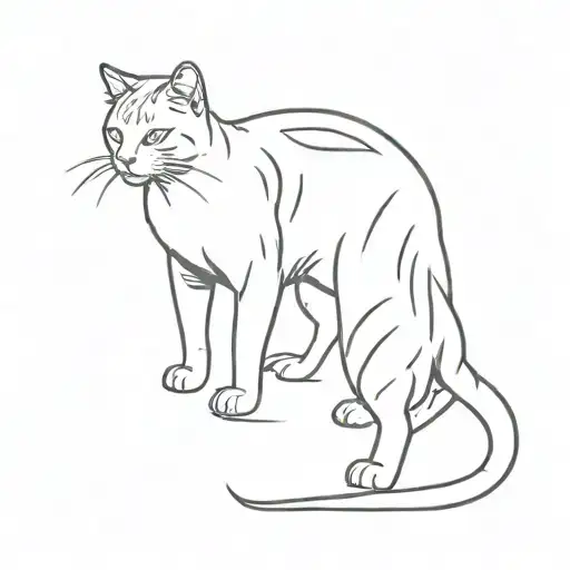 two tabby cat facing each other with their judogi's on.  left one sits slightly higher tattoo design idea