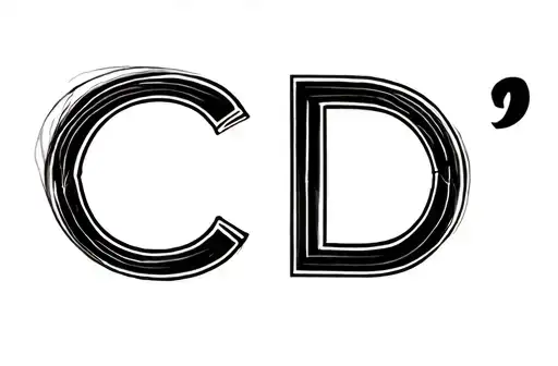 "CD" tattoo design idea