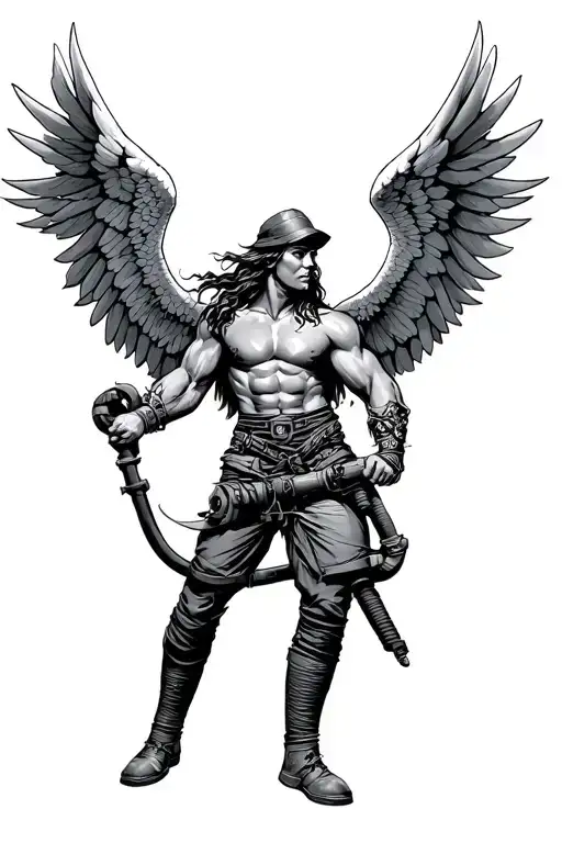 arc angel pipefitter tattoo design idea