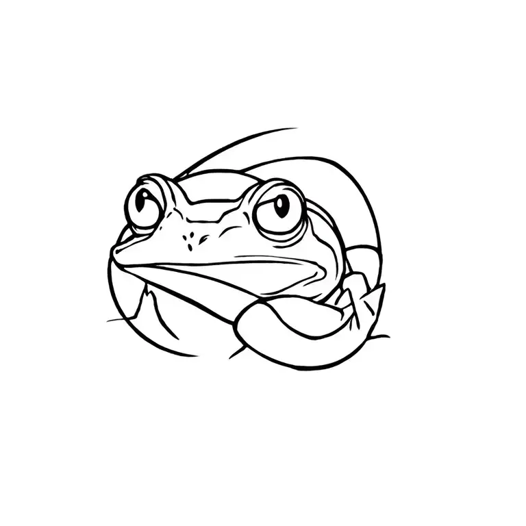 japanese samurai frog tattoo design idea