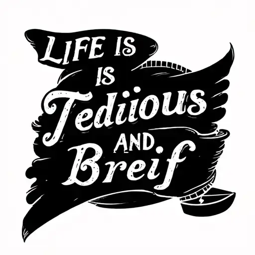 "LIFE IS TEDIOUS AND BREIF" SUNDIAL  tattoo design idea