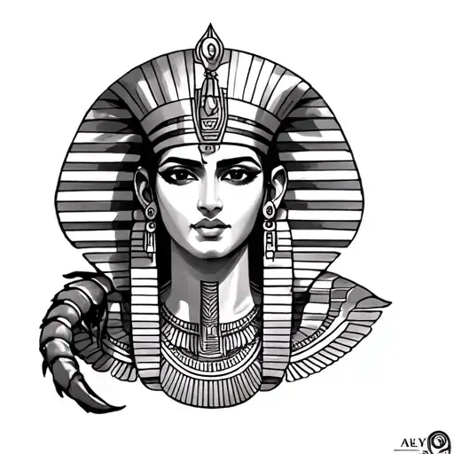 ali, scorpio, Egypt tattoo design idea